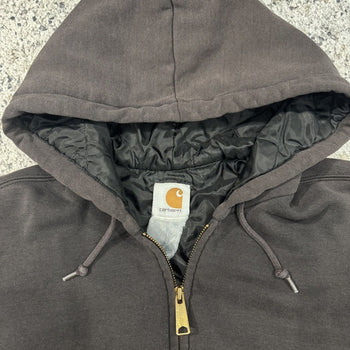 1990s CARHARTT THRASHED FADED LINED HEAVYWEIGHT ZIP UP