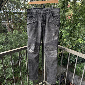 Balmain AW10 Decarnin Distressed Biker Moto Jeans Japan