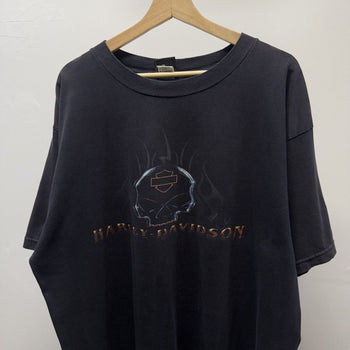 Vintage 2000s Harley Davidson Faded Skull Tee