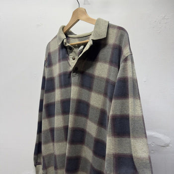 1990s Faded Brushed Plaid Shirt