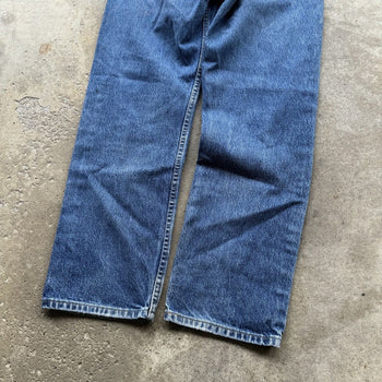 1990S LEVI’S 505 MADE IN USA FADED STRAIGHT LEG DENIM JEANS