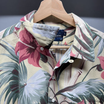 1990s Polo Ralph Lauren Loop Collar Aloha Floral Shirt - Made in USA