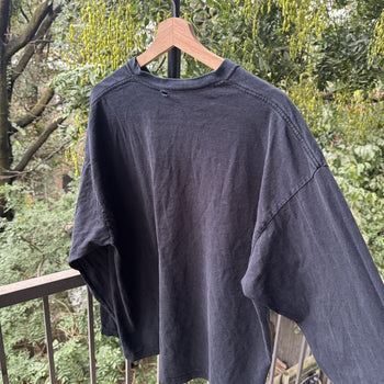 2000s Faded Black Blank Distressed Longsleeve Tee
