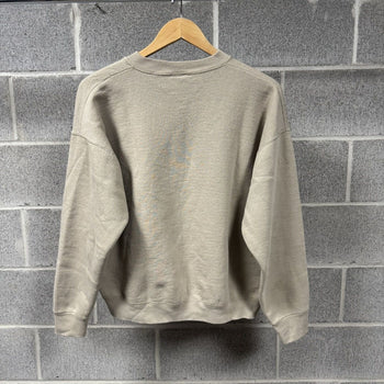 1990s Faded Blank Tan Boxy Wide Sweatshirt