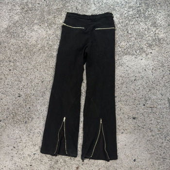 Pantalones de bondage con cremallera de rayón y viscosa Moleskine de Ambivalence Online