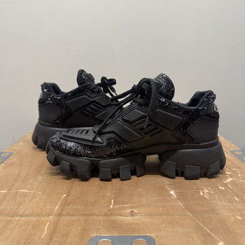 Prada Cloudbust Thunder Black Sequin Sneakers