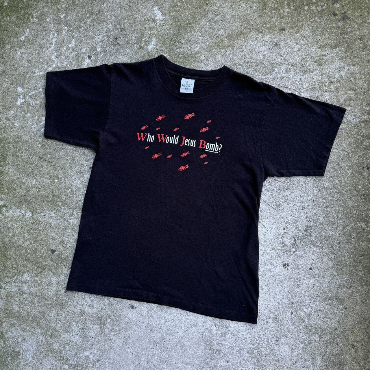 1990S ANTI WAR WHO WOULD JESUS BOMB TEE