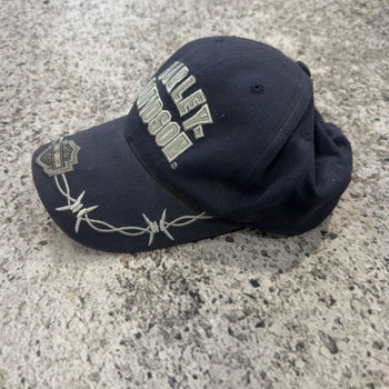 2000s Harley Davidson Faded Barbed Wire Chains Hat
