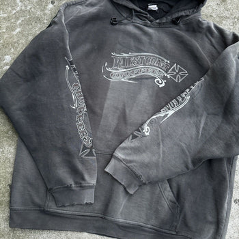 VINTAGE WEST COAST CHOPPERS THRASHED FADED DISTRESSED HOODIE