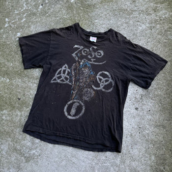 1980s LED ZEPPELIN ZOSO THRASHED DISTRESSED FADED TEE