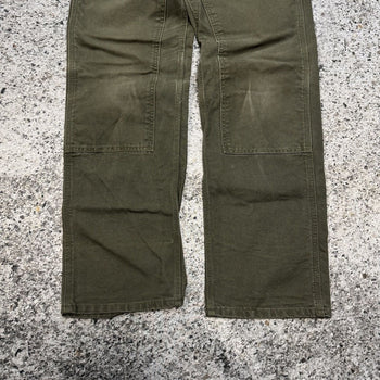 2000s CARHARTT FADED DOUBLE KNEE B136 MOSS MADE IN USA PANTS