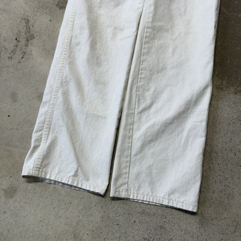 1980s DICKIES WHITE PAINTER CANVAS CARPENTER PANTS