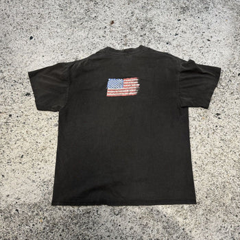 1990s Thrashed Faded American Flag Tee