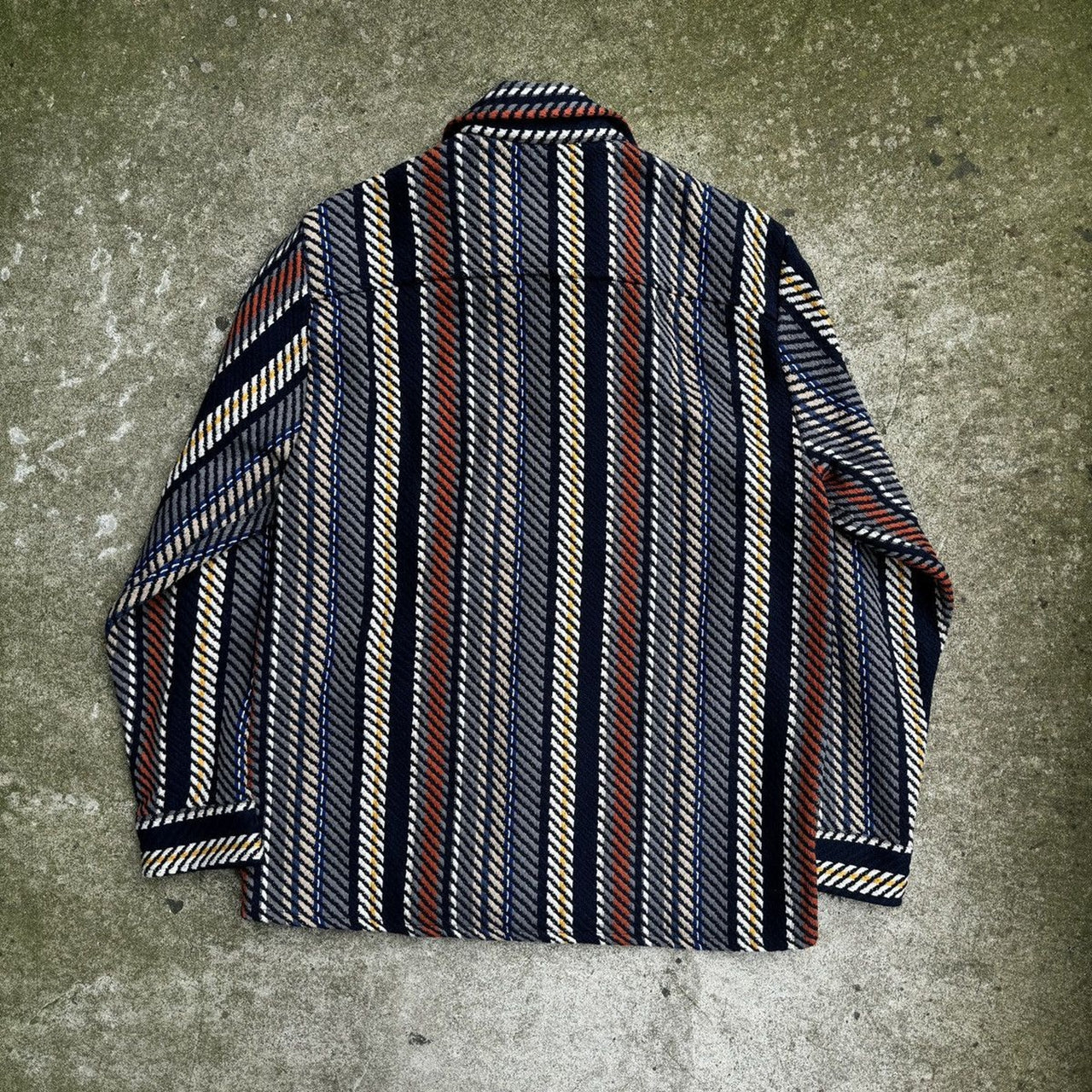 WAX LONDON VERTICAL STRIPE WHITING OVERSHIRT
