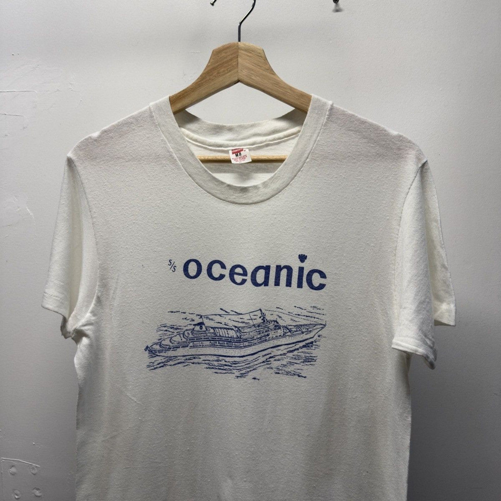 Vintage 1980s Made in USA SS Oceanic Boat Tee