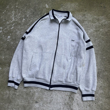 1990s DIOR MONSIEUR RAGLAN ZIP UP SWEATSHIRT GREY