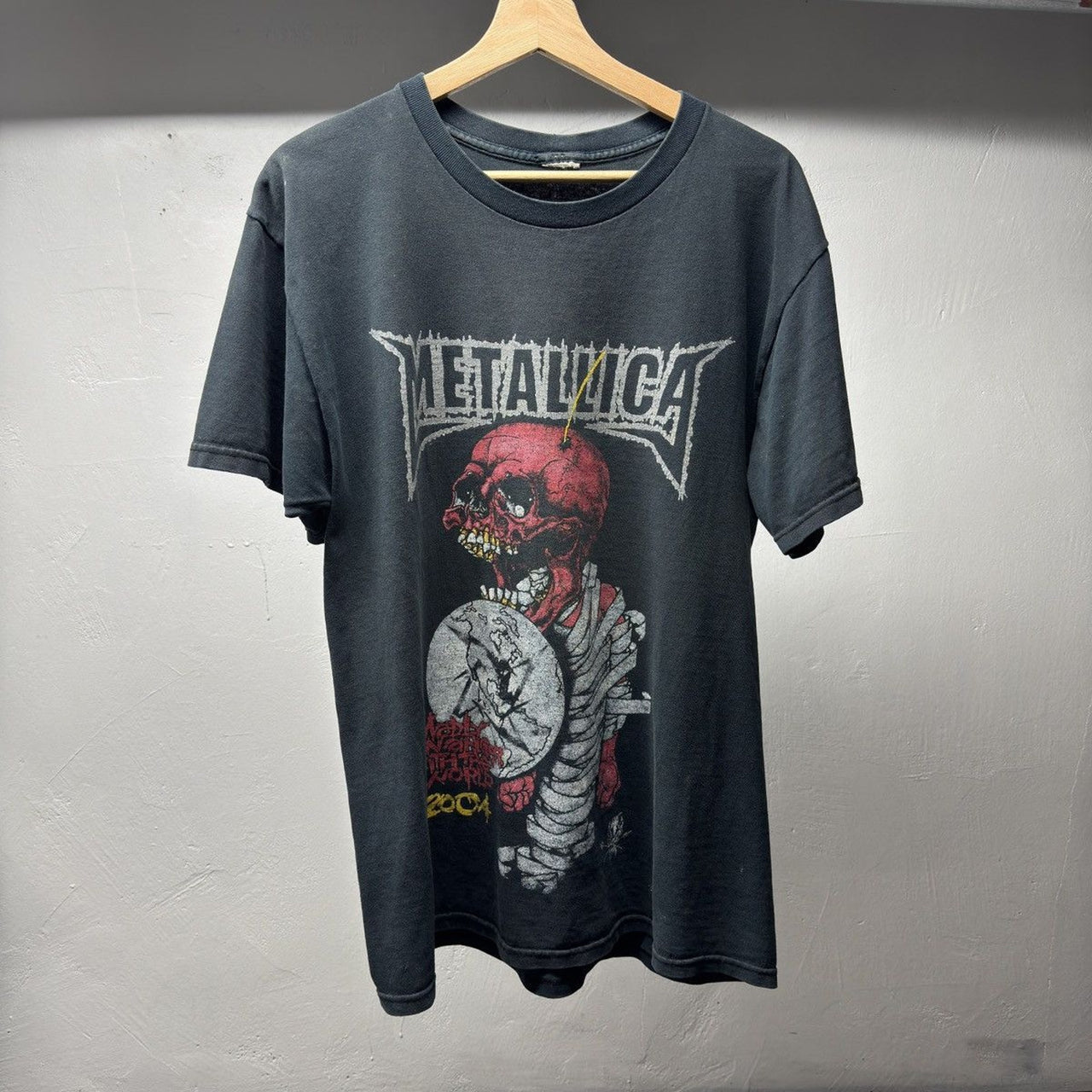 2004 Metallica Pushead Thrashed Faded Band Tee