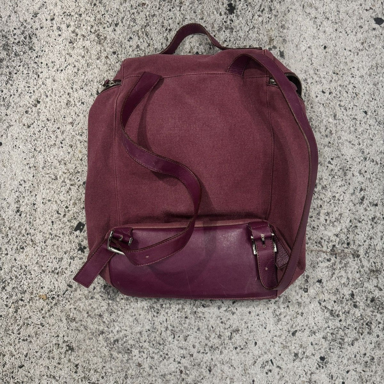 2000S EMPORIO ARMANI CANVAS ZIP BACKPACK