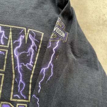 1990s HARLEY DAVIDSON LIGHTNING LOGO LONGSLEEVE TEE