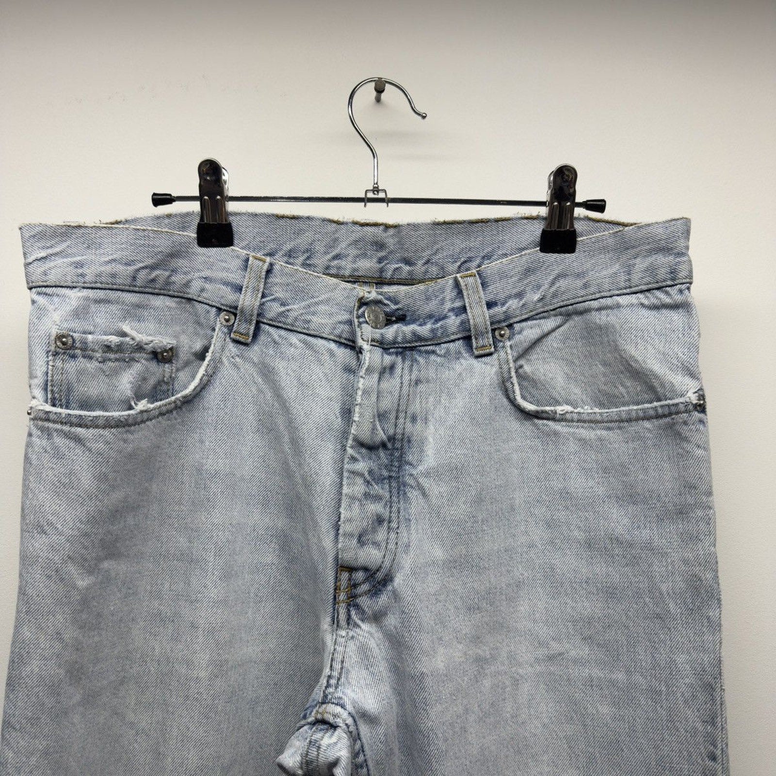 Helmut Lang Archive Distressed Fringe Jeans Italy