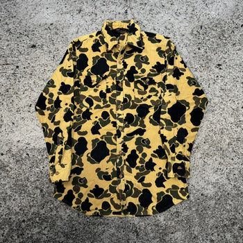 1980s Kmart Moleskin Duck Camo Heavy Cotton Shirt