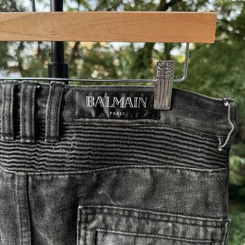 Balmain AW10 Decarnin Distressed Biker Moto Jeans Japan