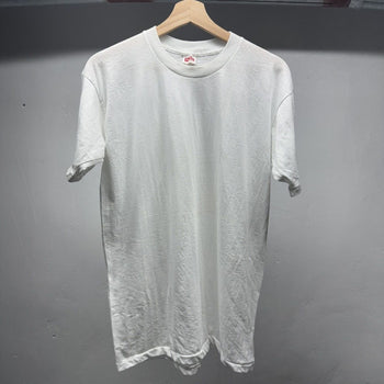 1980s Paper Thin Blank White Single Stitch Tee