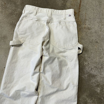 1980s DICKIES WHITE PAINTER CANVAS CARPENTER PANTS