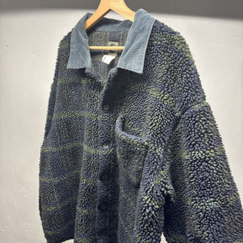 1990s Levi's Silvertab Grunge Plaid Deep Pile Fleece
