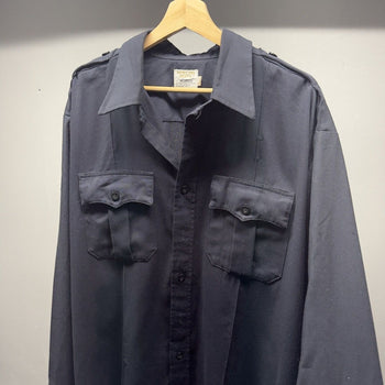 1970s Faded Thrashed Security Uniform Rayon Shirt