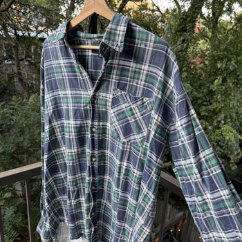 2000s Thrashed Faded Distressed Flannel Shirt