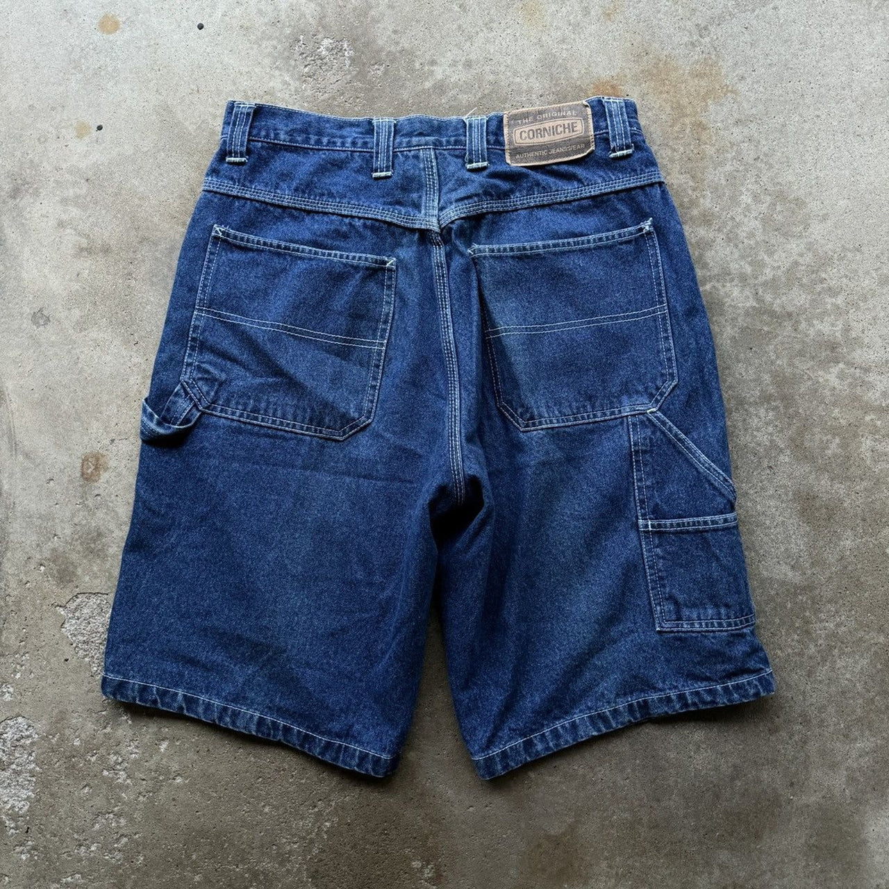 2000S Y2K BAGGY CARPENTER DENIM SKATER SHORTS JORTS