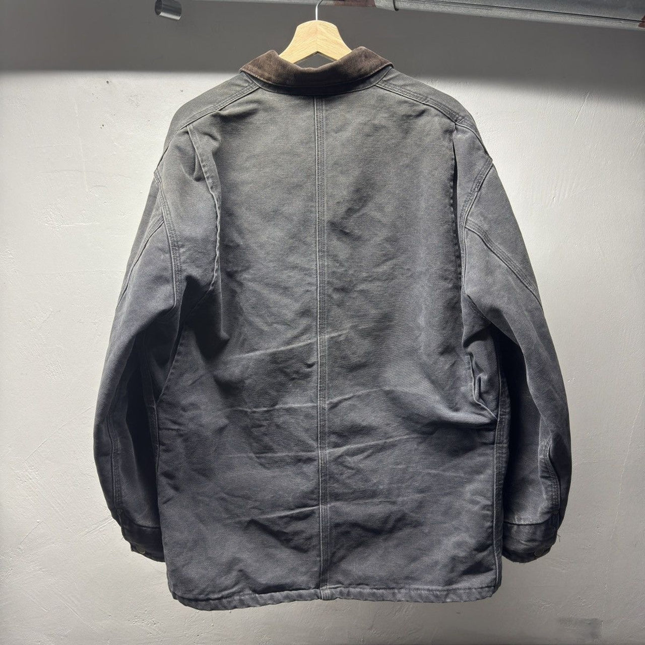 1990s Carhartt C02PTL Chore Coat Jacket Faded Distressed