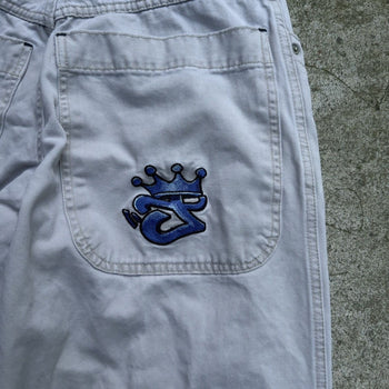 1990s JNCO JEANS BLUE CROWN BAGGY WIDE LEG KHAKI PANTS