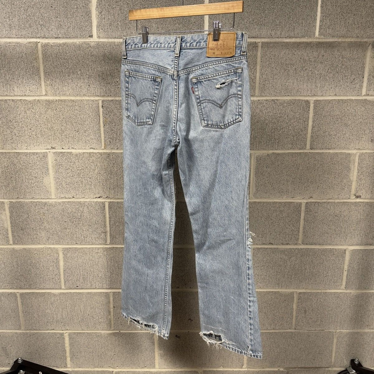 1990s Levi’s Thrashed Faded Distressed Flare Jeans