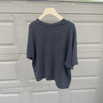 1990s Faded Black Wide Boxy Cropped Tee