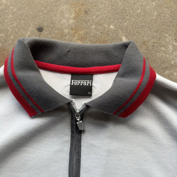 2000s FERRARI LOGO POLO ZIP SHIRT