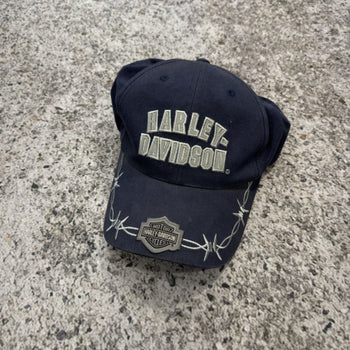 2000s Harley Davidson Faded Barbed Wire Chains Hat