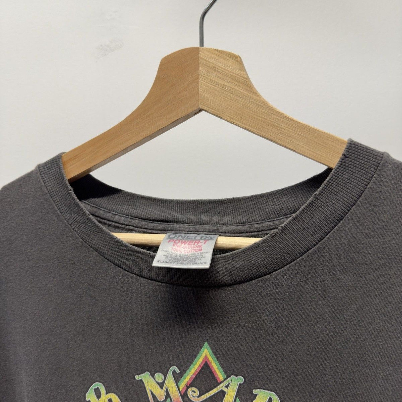 Vintage 1990s Bob Marley Faded Distressed Positive Vibrations Band Tee