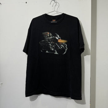 2000s SKELETON BIKER GHOST RIDER MOTORCYCLE TEE