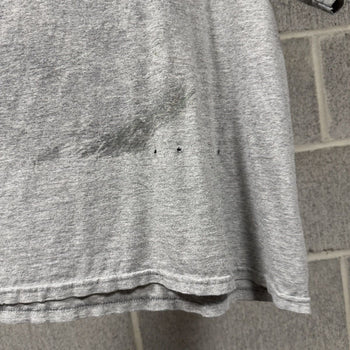 2000s Thrashed Faded Print Paper Thin Distressed Grey Tee