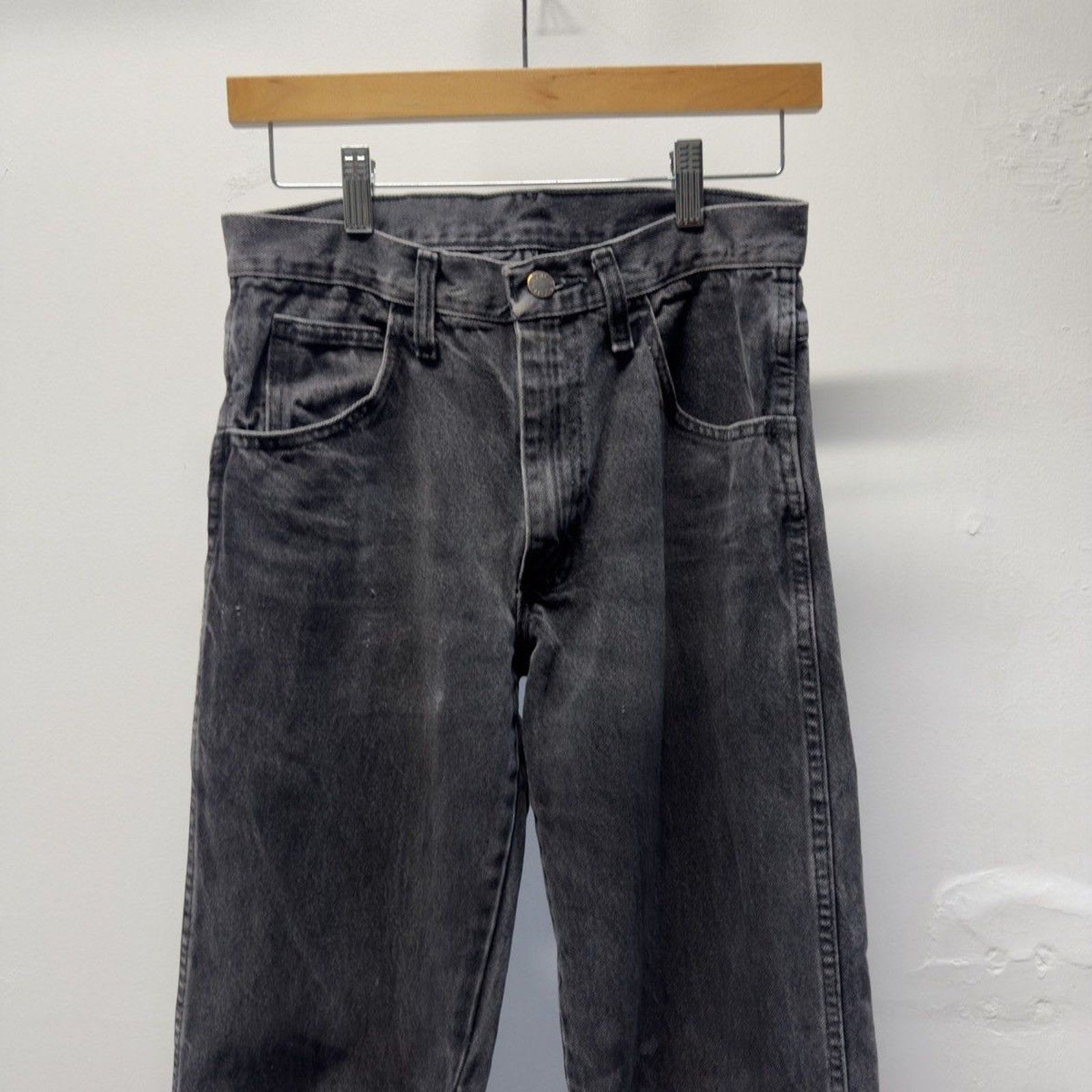Vintage 2000s Rustler Faded Distressed Black Jeans