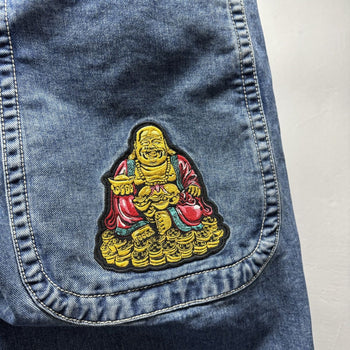 Jnco Buddah Dark Stone Baggy Wide Leg Skater Denim Jeans