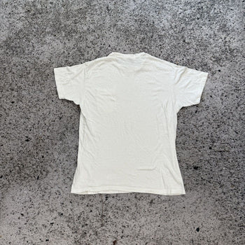 1970年代風の薄紙シングルステッチポケットTシャツ