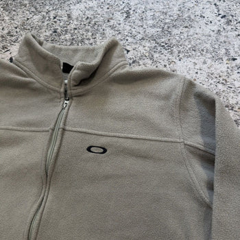 2000s Oakley Gray Fleece Zip Up