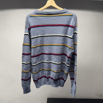 1990s Striped Knit Sweater ERD ERL Grunge Skater Chrome