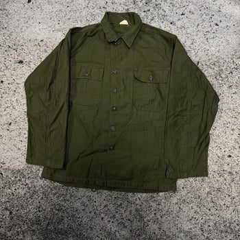 1960s Vietnam OG 107 Sateen Army Fatigue Shirt