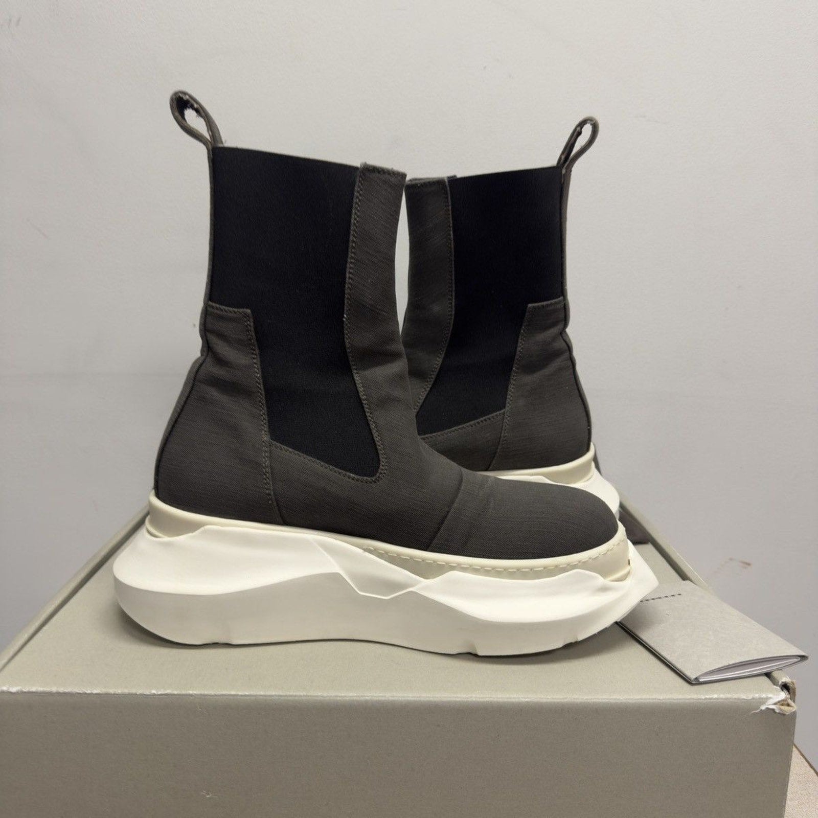 Rick Owens DRKSHDW SS21 Phlegethon Beatle Abstract Boots
