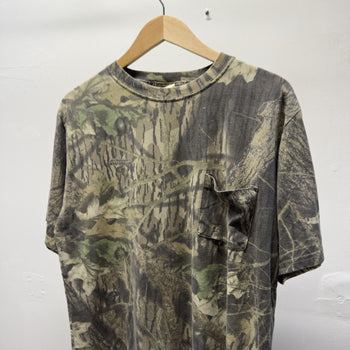 Vintage 2000s Mossy Oak Faded Tree Camo Pocket Tee