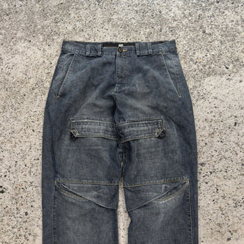 1990s Y2K Marithe Francois Girbaud Cargo Pocket Denim Jeans Skater